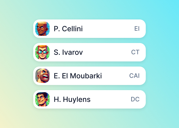 Add players and coaches easily
